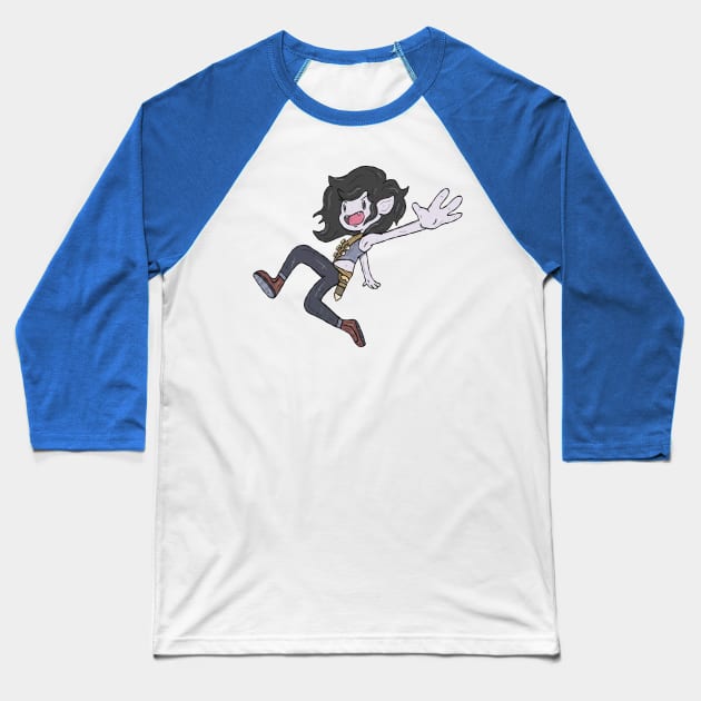 Adventure Time - Marceline the Vampire HUNTING Queen Baseball T-Shirt by surfinggiraffecomics